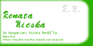 renata micska business card